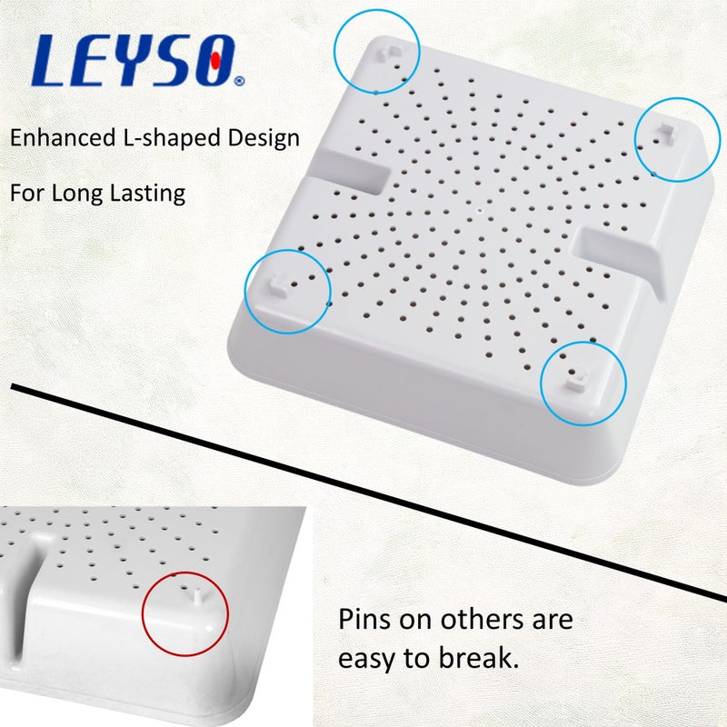 Leyso Floor Sink Commercial Drain Cover Strainer ABS Plastic Drop-in Basket 8-1/2" x 8-1/2" x 2-1/4" (2"H ABS) - Suitable for Kitchen, Restaurant, bar, Buffet - Image 3